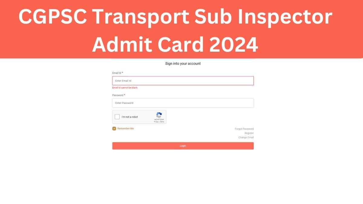 CGPSC Transport Sub Inspector Admit Card 2024