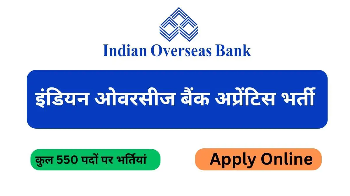 Indian Overseas Bank Apprentice Recruitment 2024